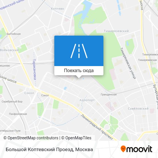 Карта Большой Коптевский Проезд