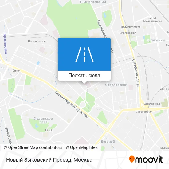 Карта Новый Зыковский Проезд