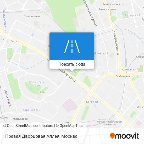 Карта Правая Дворцовая Аллея
