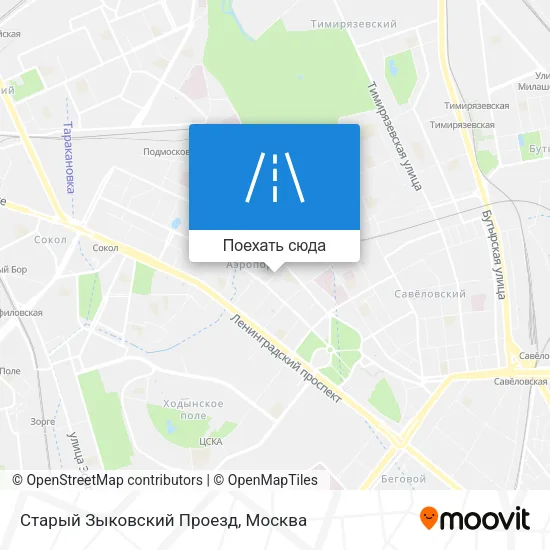 Карта Старый Зыковский Проезд