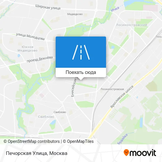 Карта Печорская Улица