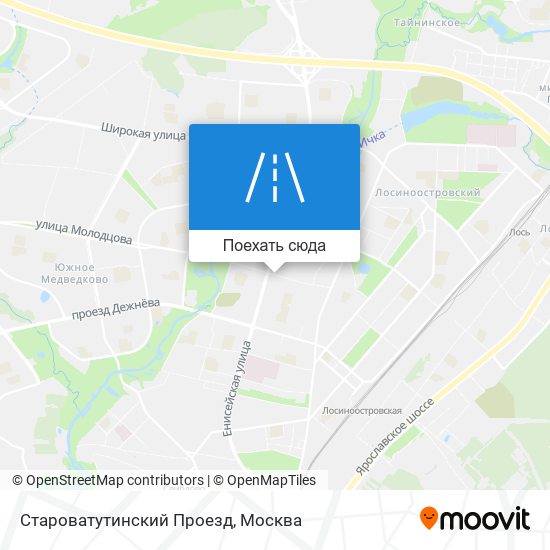 Карта Староватутинский Проезд