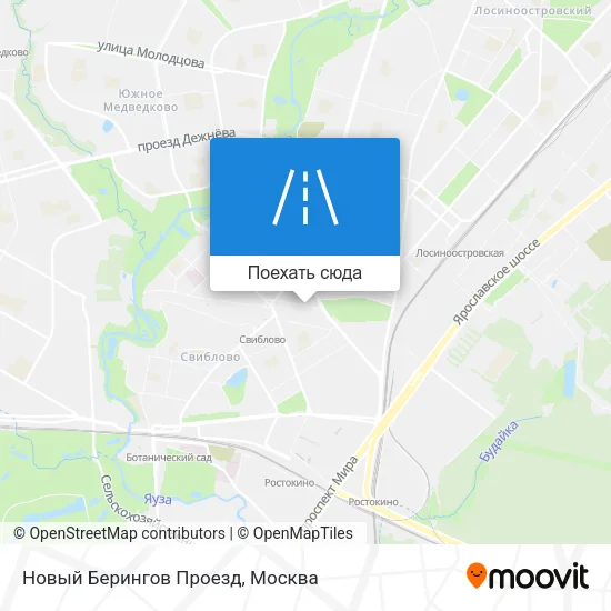 Карта Новый Берингов Проезд