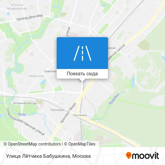 Карта Улица Лётчика Бабушкина
