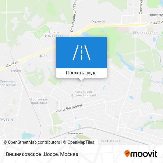 Карта Вишняковское Шоссе