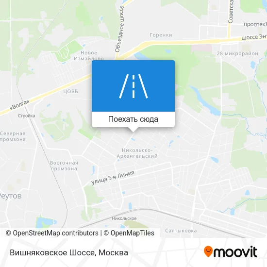 Карта Вишняковское Шоссе