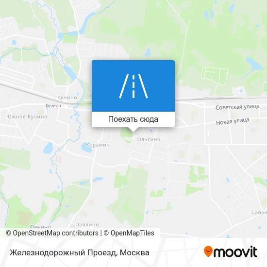 Карта Железнодорожный Проезд