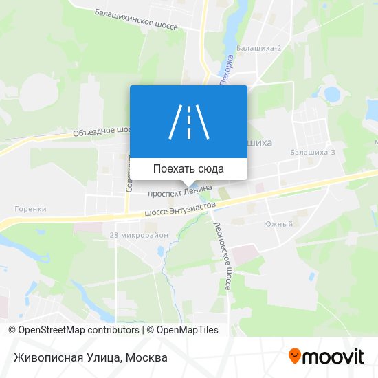 Карта Живописная Улица