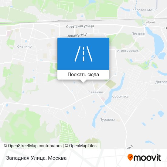Карта Западная Улица