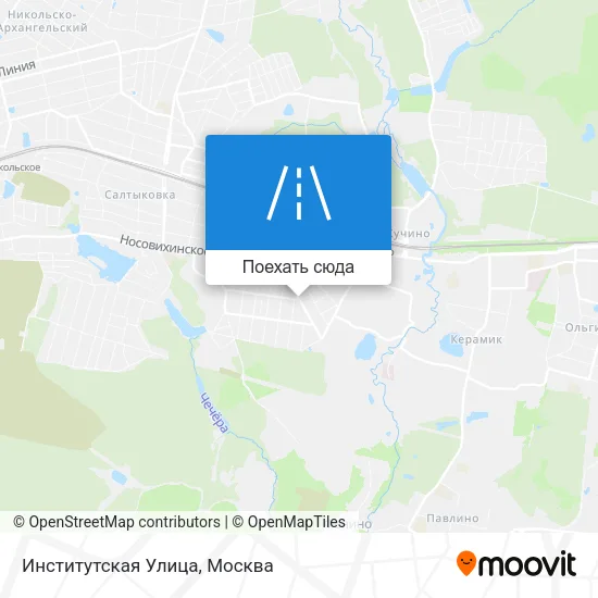 Карта Институтская Улица