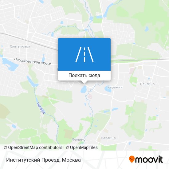 Карта Институтский Проезд