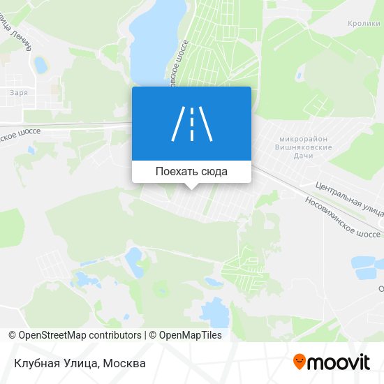 Карта Клубная Улица