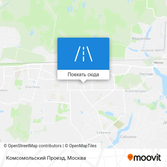 Карта Комсомольский Проезд