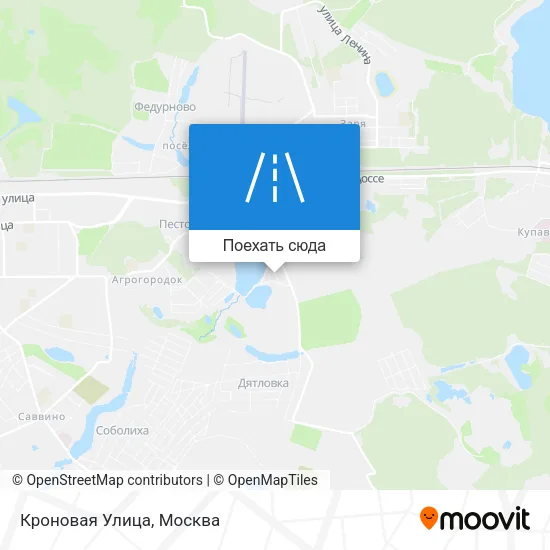 Карта Кроновая Улица