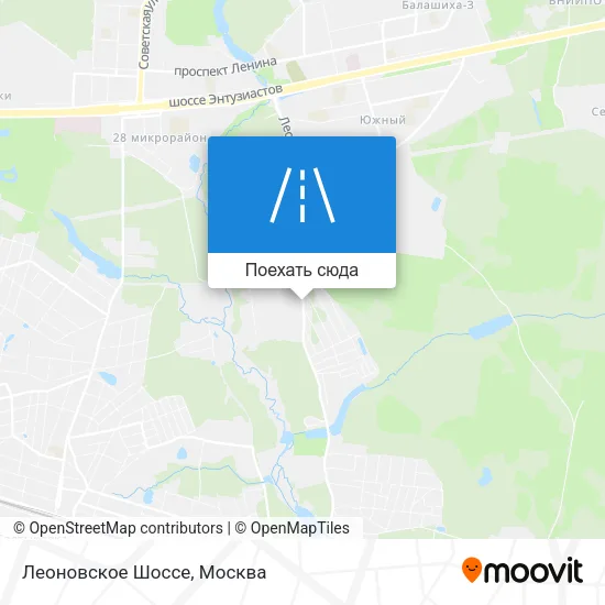 Карта Леоновское Шоссе