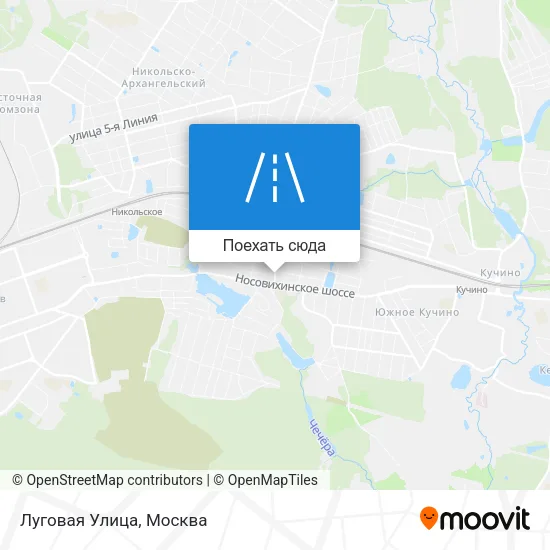 Карта Луговая Улица