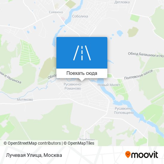 Карта Лучевая Улица