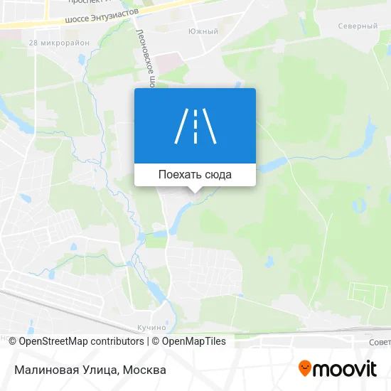 Карта Малиновая Улица