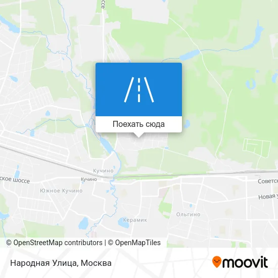 Карта Народная Улица