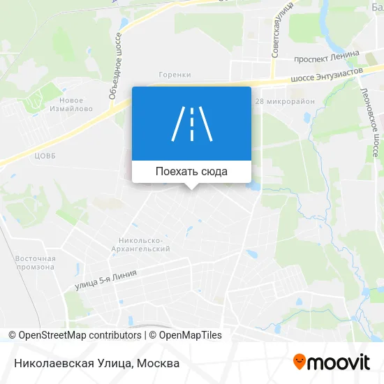 Карта Николаевская Улица