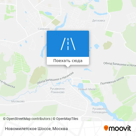 Карта Новомилетское Шоссе