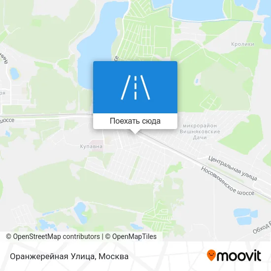 Карта Оранжерейная Улица