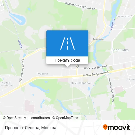 Карта Проспект Ленина