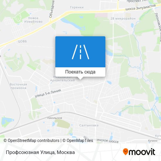 Карта Профсоюзная Улица