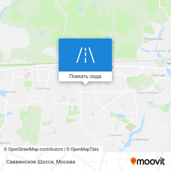 Карта Саввинское Шоссе