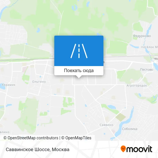 Карта Саввинское Шоссе