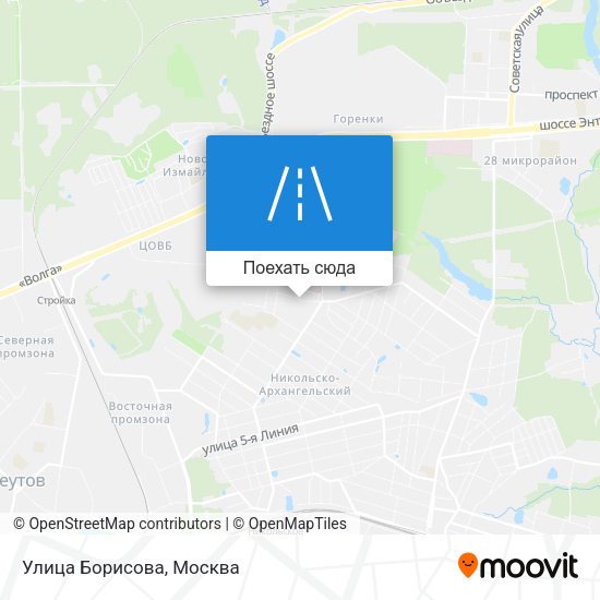 Карта Улица Борисова