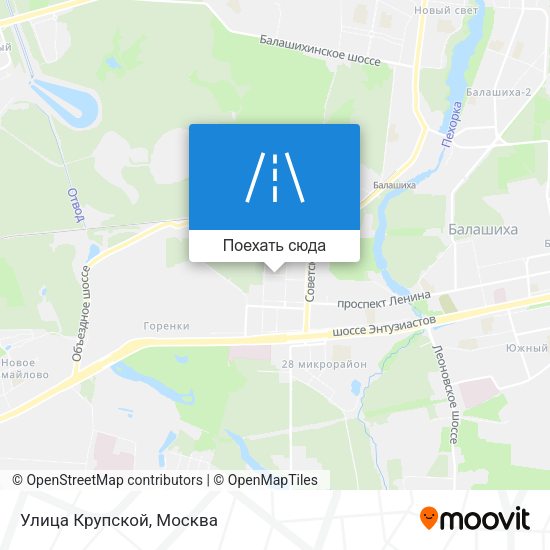 Карта Улица Крупской