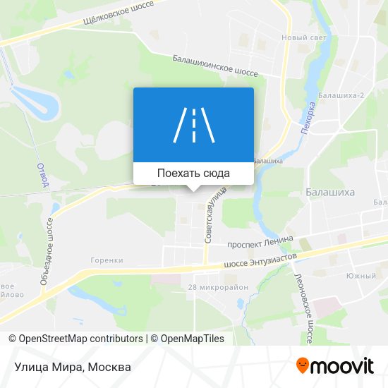 Карта Улица Мира