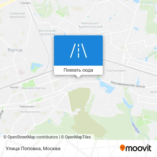 Карта Улица Поповка