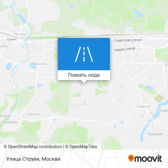 Карта Улица Струве