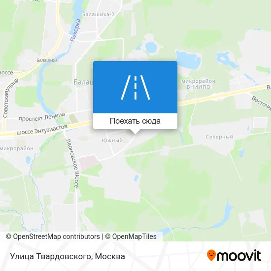 Карта Улица Твардовского