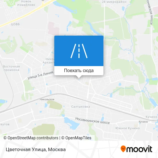 Карта Цветочная Улица