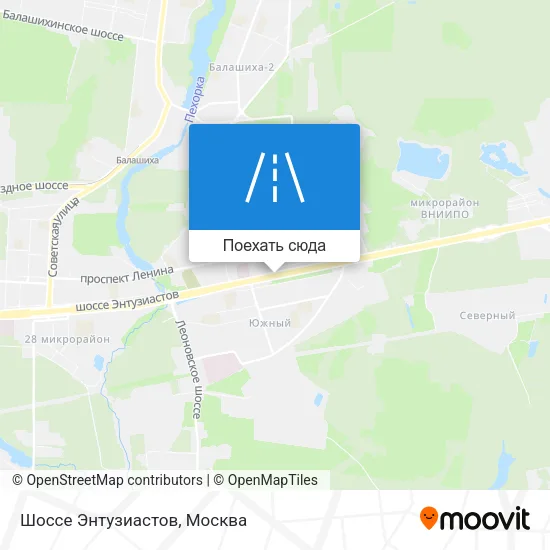 Карта Шоссе Энтузиастов