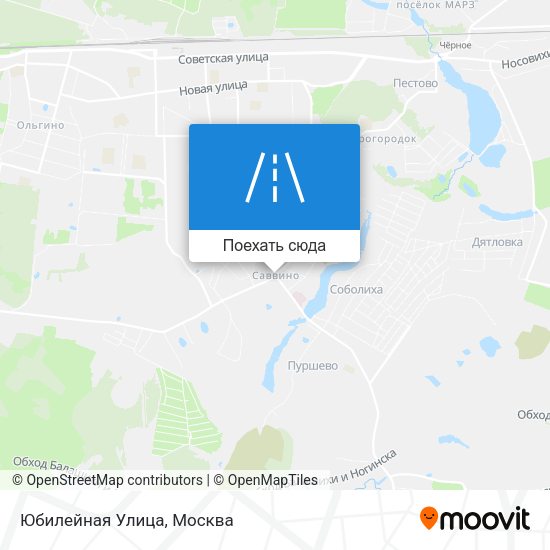 Карта Юбилейная Улица