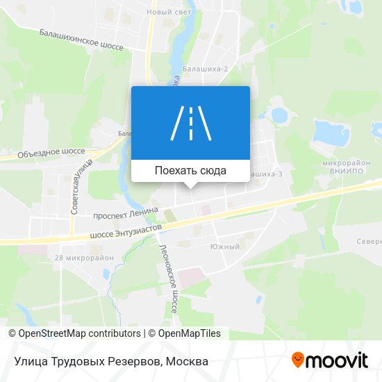 Карта Улица Трудовых Резервов