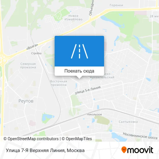 Карта Улица 7-Я Верхняя Линия