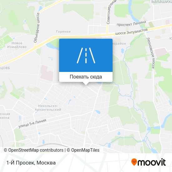 Карта 1-Й Просек