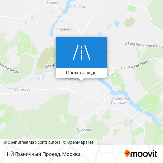 Карта 1-Й Граничный Проезд