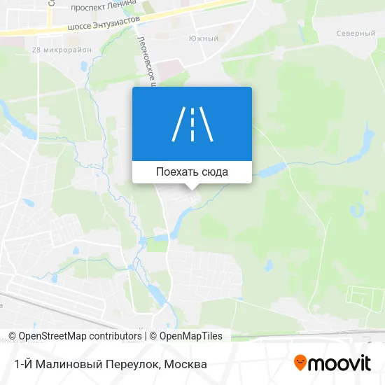 Карта 1-Й Малиновый Переулок