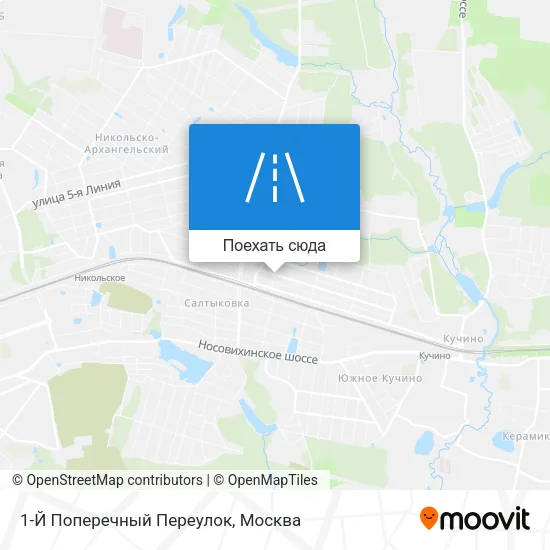 Карта 1-Й Поперечный Переулок
