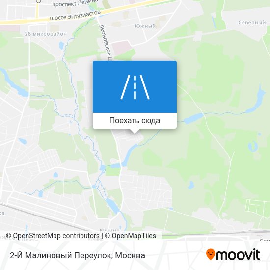 Карта 2-Й Малиновый Переулок