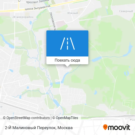 Карта 2-Й Малиновый Переулок