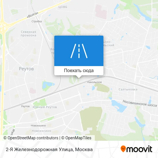 Карта 2-Я Железнодорожная Улица