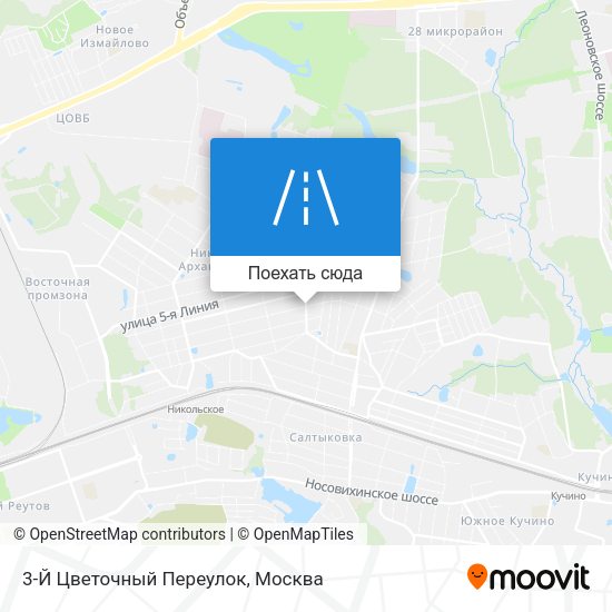 Карта 3-Й Цветочный Переулок