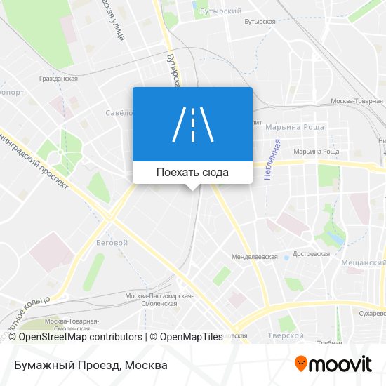 Карта Бумажный Проезд